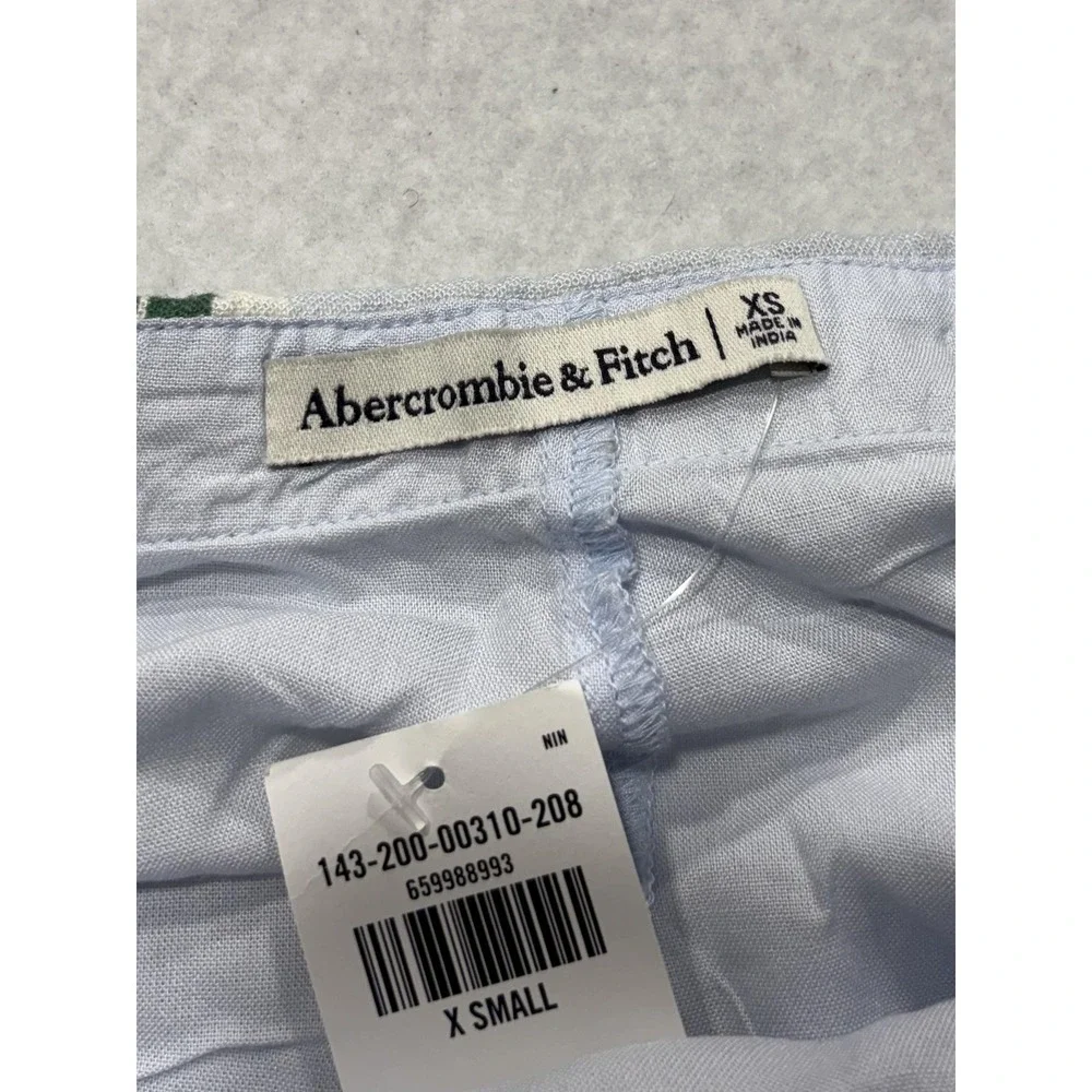 Abercrombie & Fitch Skirt Womens XS Multicolor Linen Scenic Print Mini Casual